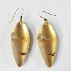Alexis Bittar Gold Rhinestone Drop Earrings